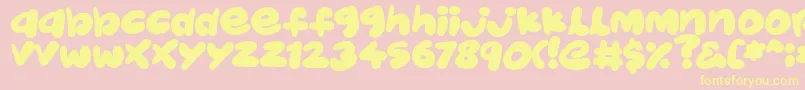JellyKids Font – Yellow Fonts on Pink Background