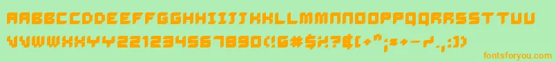 DalilaBold Font – Orange Fonts on Green Background