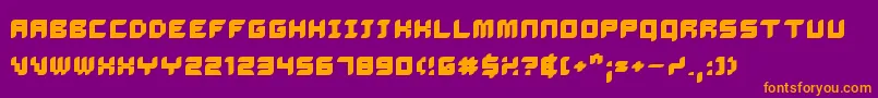 DalilaBold-Schriftart – Orangefarbene Schriften auf violettem Hintergrund