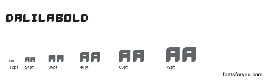 DalilaBold Font Sizes