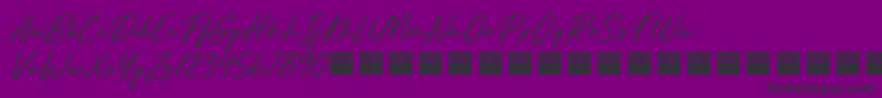 フォントFutureShockDemo – 紫の背景に黒い文字