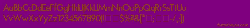 FuturaMedium Font – Brown Fonts on Purple Background