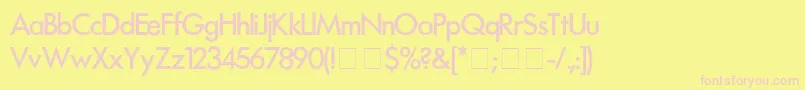 FuturaMedium Font – Pink Fonts on Yellow Background