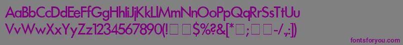 Шрифт FuturaMedium – фиолетовые шрифты на сером фоне