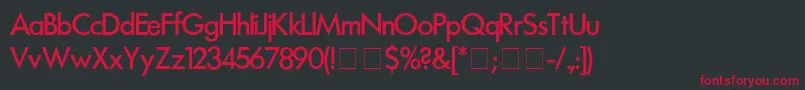 FuturaMedium Font – Red Fonts on Black Background