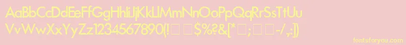 FuturaMedium Font – Yellow Fonts on Pink Background