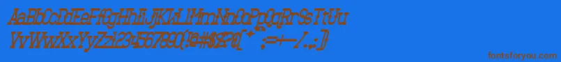 BantorainBoldItalic Font – Brown Fonts on Blue Background