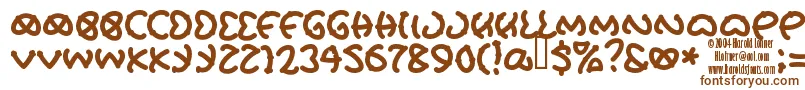 Pretzunsalted-Schriftart – Braune Schriften