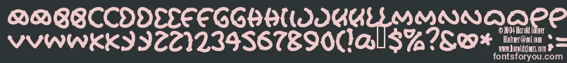 Pretzunsalted Font – Pink Fonts on Black Background