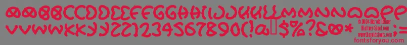 Pretzunsalted-Schriftart – Rote Schriften auf grauem Hintergrund