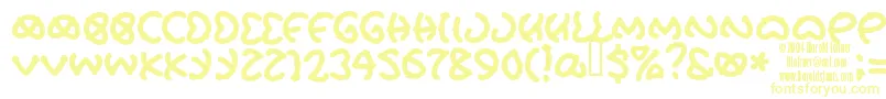 Pretzunsalted Font – Yellow Fonts on White Background