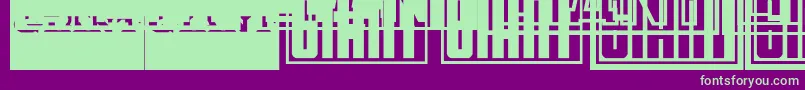 Obeygiantposter Font – Green Fonts on Purple Background