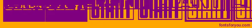 Police Obeygiantposter – polices violettes sur fond orange