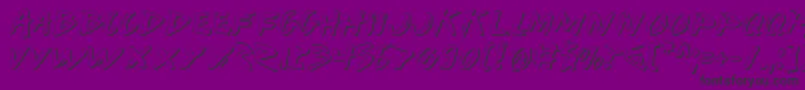 Fonte IWantMyTtrShadow – fontes pretas em um fundo violeta