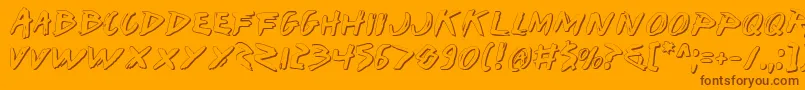 IWantMyTtrShadow Font – Brown Fonts on Orange Background