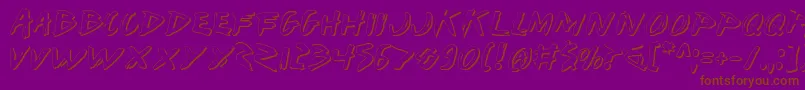 IWantMyTtrShadow Font – Brown Fonts on Purple Background