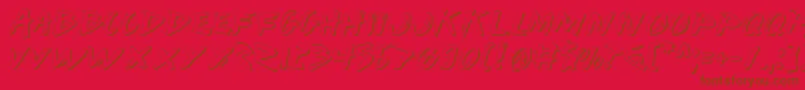 IWantMyTtrShadow Font – Brown Fonts on Red Background