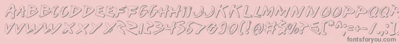 IWantMyTtrShadow Font – Gray Fonts on Pink Background