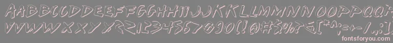 IWantMyTtrShadow Font – Pink Fonts on Gray Background