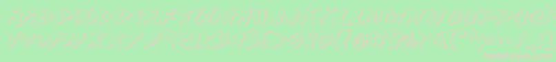 IWantMyTtrShadow Font – Pink Fonts on Green Background