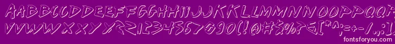 IWantMyTtrShadow Font – Pink Fonts on Purple Background