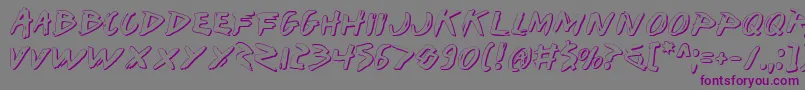 IWantMyTtrShadow Font – Purple Fonts on Gray Background