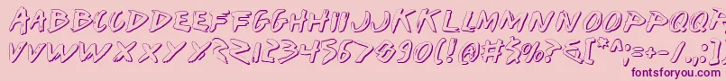 IWantMyTtrShadow Font – Purple Fonts on Pink Background
