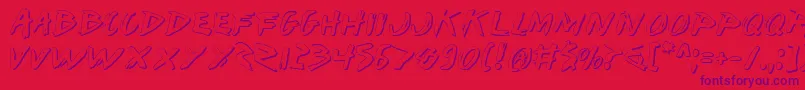IWantMyTtrShadow Font – Purple Fonts on Red Background