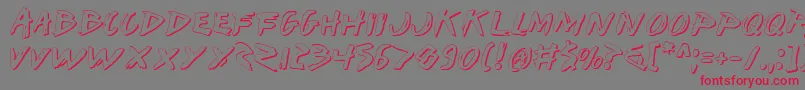 IWantMyTtrShadow Font – Red Fonts on Gray Background