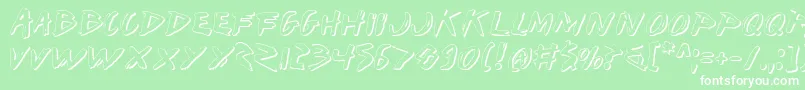 IWantMyTtrShadow Font – White Fonts on Green Background