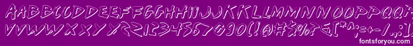 IWantMyTtrShadow Font – White Fonts on Purple Background
