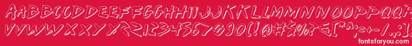 IWantMyTtrShadow Font – White Fonts on Red Background