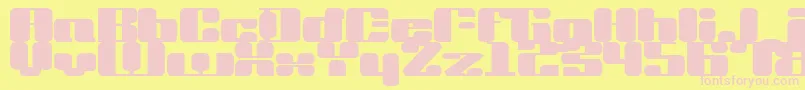 Dr.Vinyl Font – Pink Fonts on Yellow Background