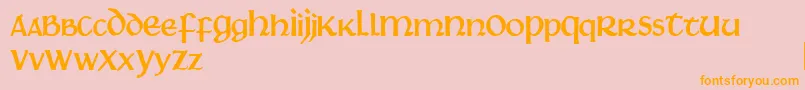 Martel Font – Orange Fonts on Pink Background