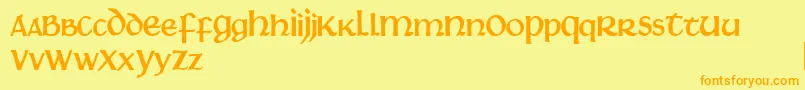 Martel Font – Orange Fonts on Yellow Background