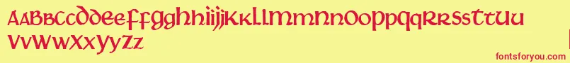 Martel Font – Red Fonts on Yellow Background