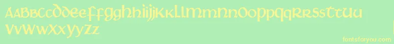 Martel Font – Yellow Fonts on Green Background