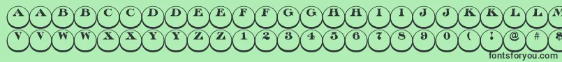 Discoserifdn3DRegular Font – Black Fonts on Green Background