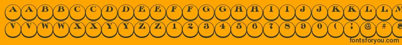 Discoserifdn3DRegular Font – Black Fonts on Orange Background
