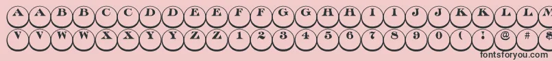 Discoserifdn3DRegular-Schriftart – Schwarze Schriften auf rosa Hintergrund