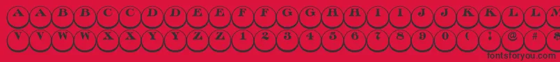 Discoserifdn3DRegular Font – Black Fonts on Red Background