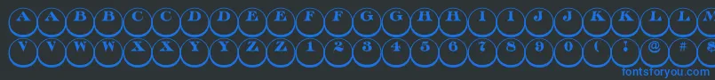 Discoserifdn3DRegular Font – Blue Fonts on Black Background