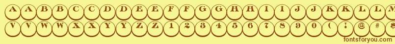 Discoserifdn3DRegular Font – Brown Fonts on Yellow Background