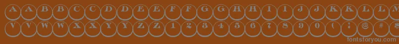 Шрифт Discoserifdn3DRegular – серые шрифты на коричневом фоне