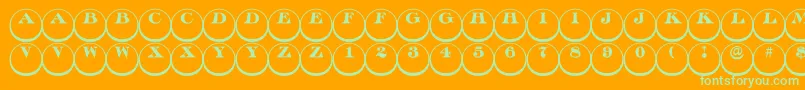 Discoserifdn3DRegular Font – Green Fonts on Orange Background
