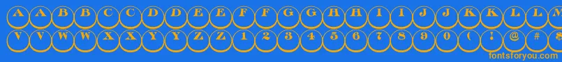 Discoserifdn3DRegular Font – Orange Fonts on Blue Background