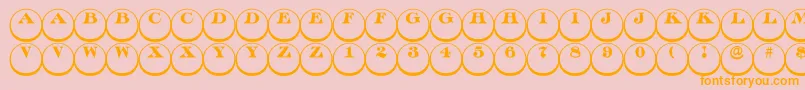 Discoserifdn3DRegular Font – Orange Fonts on Pink Background