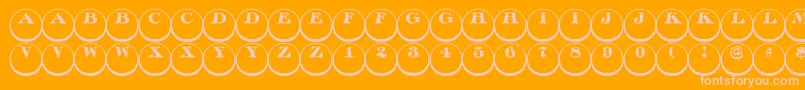 Discoserifdn3DRegular Font – Pink Fonts on Orange Background