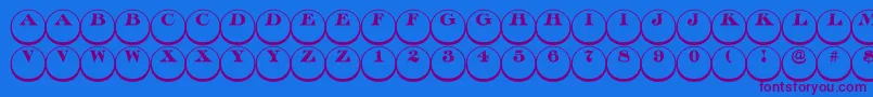 Discoserifdn3DRegular Font – Purple Fonts on Blue Background