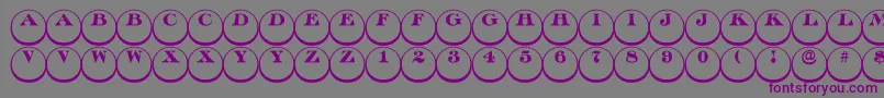 Discoserifdn3DRegular Font – Purple Fonts on Gray Background